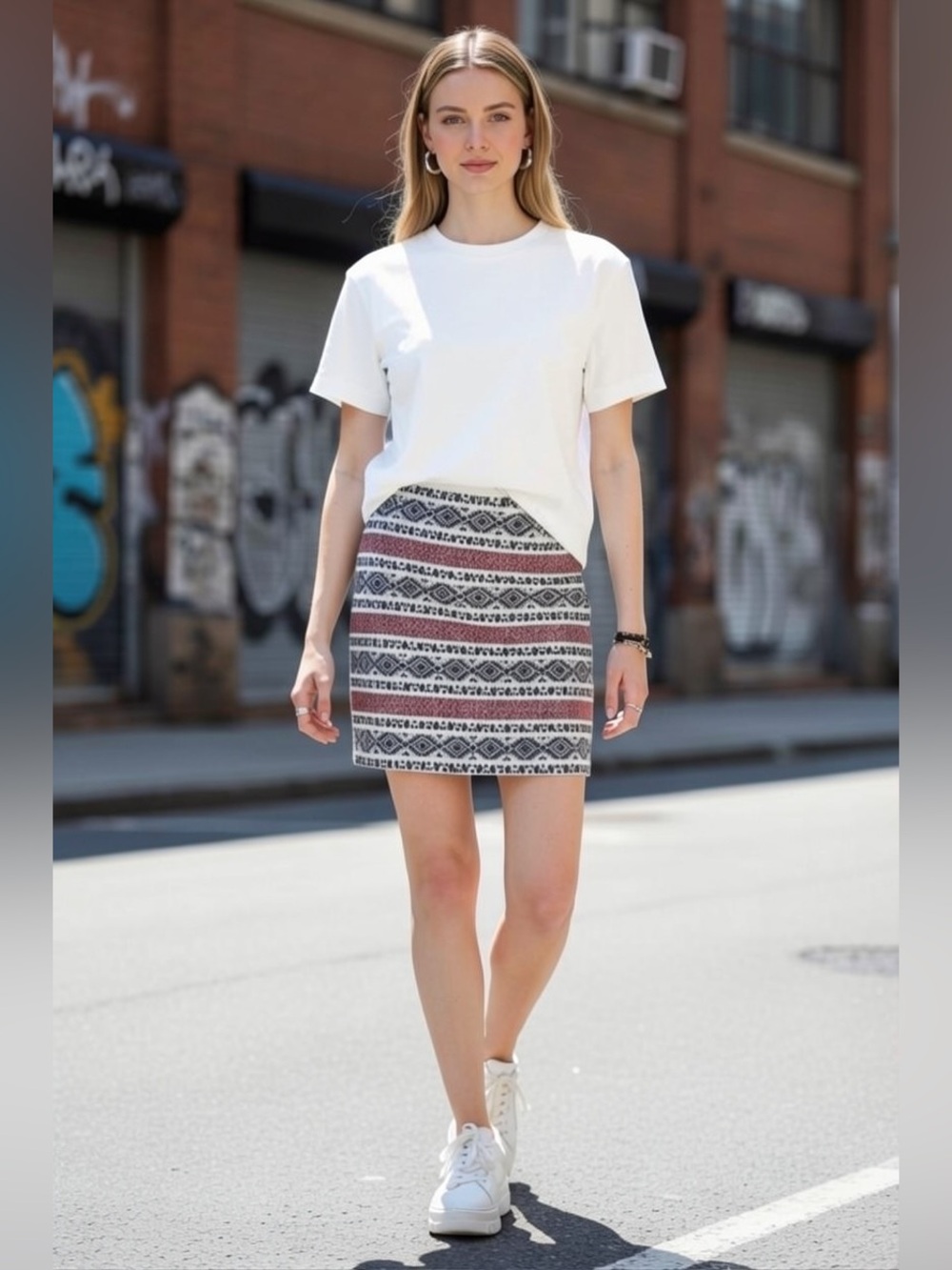 Madewell Jacquard Gamine Skirt Size 4